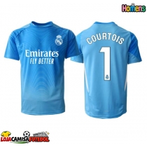 Camisa de Futebol Real Madrid Thibaut Courtois #1 Goleiro Equipamento Principal 2025-26 Manga Curta